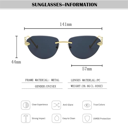 Lunettes de soleil œil de chat légères sans trace sur le nez