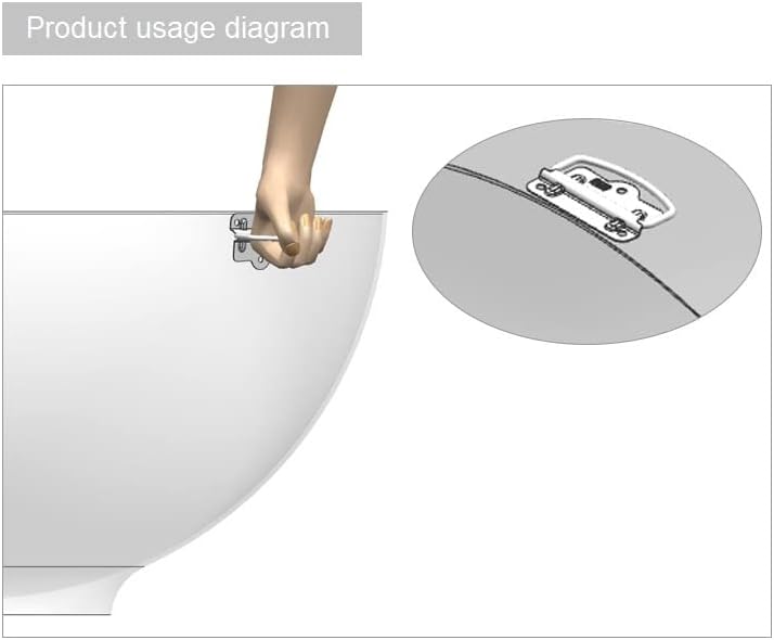 Miniatura 6 de MroMax Mango de pecho de 3.15 x 1.93 pulgadas, pintura en aerosol, montaje en superficie, anillo de pecho de 3.150 in x 1.929 in para caja de