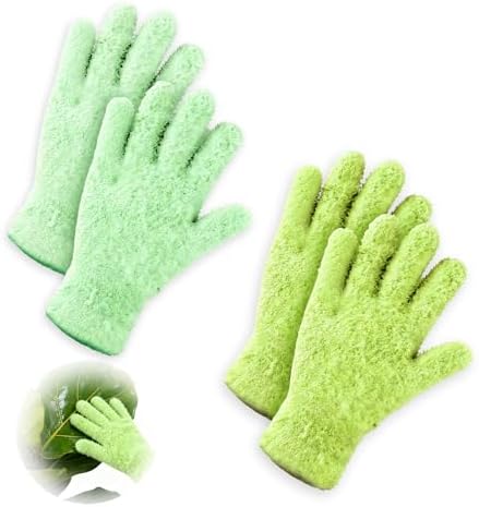 Microfiber Gloves,Microfiber Dusting Gloves for Plants and House Cleaning, Reusable Cleaning Gloves - Thumbnail 2