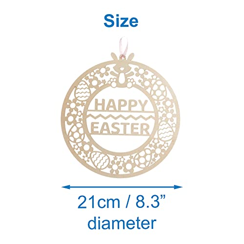 Baker Ross FX496 Easter Wooden Filigree Wreaths - Pack of 4, Kids Make Your Own Easter Decorations - Image 4