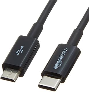 Amazon Basics USB Type-C to Micro-B 2.0 Cable - 0.9 m - Black