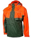 abnehmbare Kapuze Logista PU-Regenjacke, Charlie Barato®, oliv/orange (L)