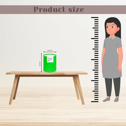 Image of HDPE Grow Bags for Plants 15X18 Inch (Pack of 15) | 260 GSM Heavy Duty UV-Protected Round Green Colour Plant Bags for Terrace and Vegetable Gardening | Strong & Reusable|