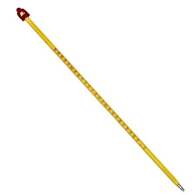 Laboratory Glass Alcohol Thermometer, -10° to 110°C Range, Red Liquid, Industrial and Chemical Use, Pack Of 1