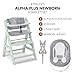 hauck Hochstuhl Alpha+ Newborn Set mit 2in1 Bouncer - Mitwachsender Holz Babyhochstuhl ab Geburt, inkl. Sitzauflage & Neugeborenenaufsatz - Mint
