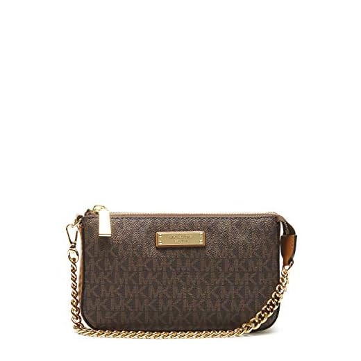 Michael Kors jet-set för kvinnor MD kedja POUCHETTE, - BRUN - Medium