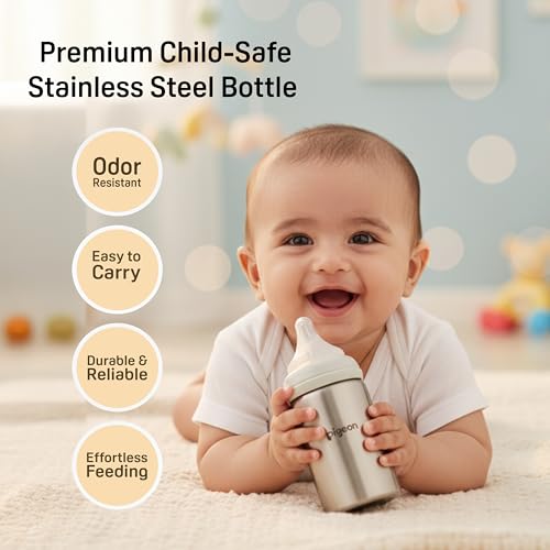 Image of Pigeon Softlatch 2.0 Steel Bottle 250ml | Baby Feeding Bottle
