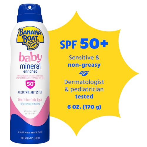 Image of Banana Boat Mineral Enriched Baby Sunscreen Spray SPF 50, 6 oz