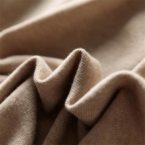 Dcvmvmn Men's Spring Autumn Knitted Wool Sweater Men's Half High Collar Knitted Casual Solid Color Long Sleeve Sweater3