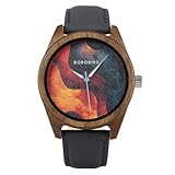 BOBO BIRD Wooden Watch – Ultra-Light Natural Wood and Leather Watch – Trendy Unisex Accessory for Everyday Style and Gift Surprises (Colorful)