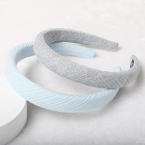 6Pk Padded Headbands For Women Twill Simple Thick Fabric Head Band No Slip Girls Fashion Hair Bands Hair Accessories #TOP5