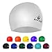 Water Gear Latex Adult Swim Cap - Durable and Flexible Unisex Non-Waterproof - Great for Short and Long Hair - Improve Your Performance - Triathlon Swimmers and Athletes