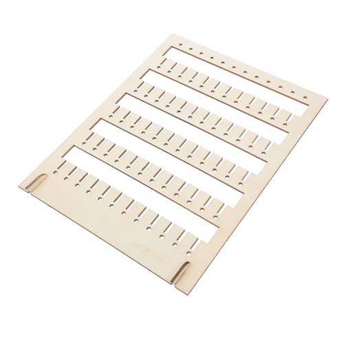 OUNONA Chic Wooden Jewelry Storage Rack Pegboard Tool Display Craft Show Rack Necklace Display Board Pegboard Accessories Stand