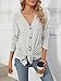 Women's Long Sleeve Open Front Knit Sweater Button Cardigan Tie Front Knot Tunic Tops Fall Loose Fit Outerwear (Light Grey,Large)