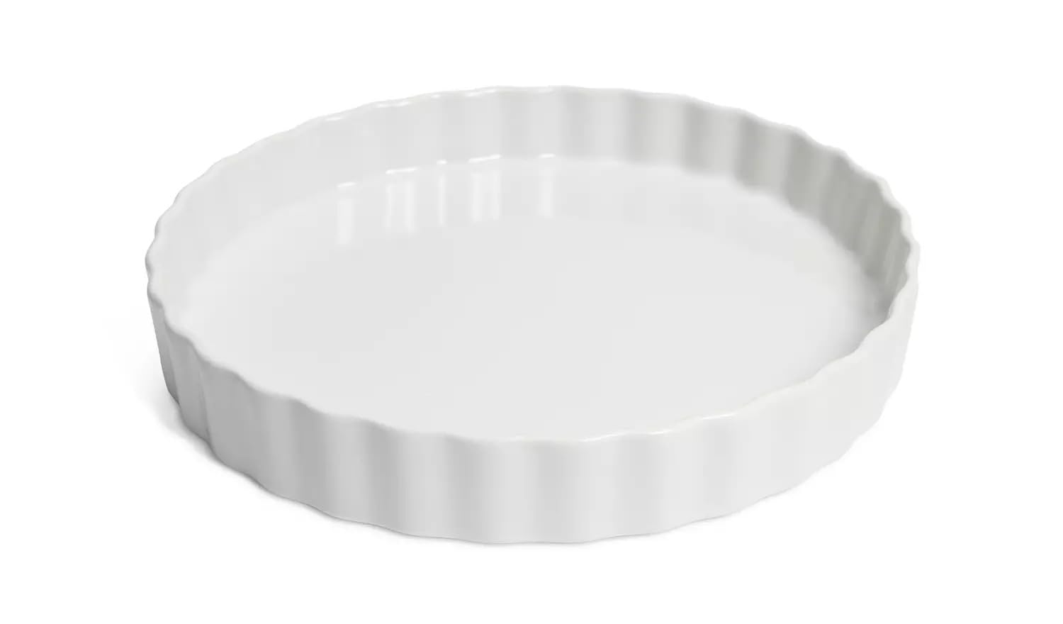 LondonMartRiko 24cm Non-Stick Porcelain Pie Dish, Round Baking Tray for Pies, Cakes, Baked Goods, Cream