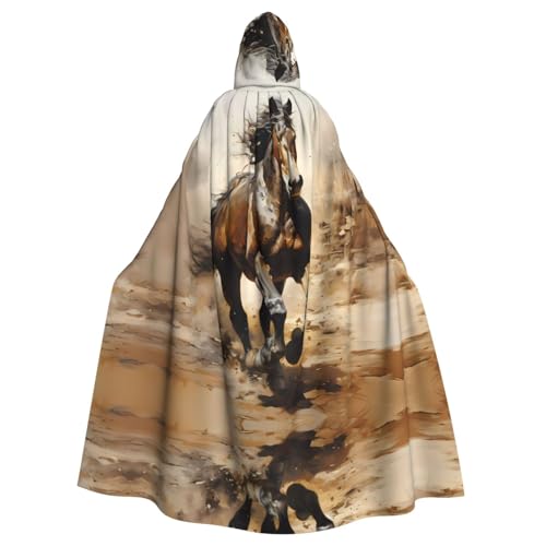 WZYCWB Capa con capucha de Western Horse para Halloween, unisex, adecuada para fiestas de cosplay de Halloween