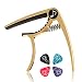 Donner DC-2 Guitar Capo for Acoustic and Electric Guitar,Ukulele Capo Golden