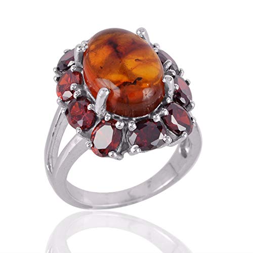 Bague en ambre naturel et argent 925, un bijou d'exception fait pour durer
