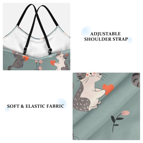 Girls Cute Cats Swimsuit One Piece Bathing Suit Kids Swimming Suits Beach Swimwear 3-10T3