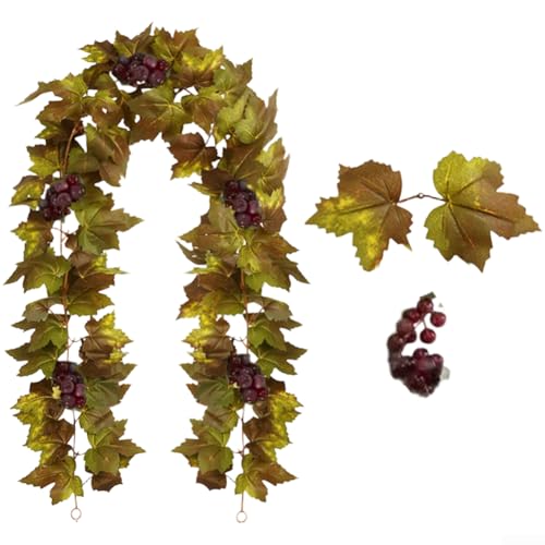 Couronne feuillage d'automne légère vigne érable pour étagère - 3
