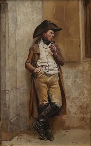 Affiche Il Fumatore de Jean-Louis Ernest Meissonier | Toile 60x90cm