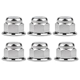 Wanyifa Titanium M6 M8 M10 M12 M14 Nuts Flange Nylon Lock Nut Pack of 6 (M6 Pitch 1.0mm)