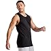 Hanes Men's Essentials Top Pack, Midweight Cotton Tanks, Sleeveless Shirts, 3-Pack, Black