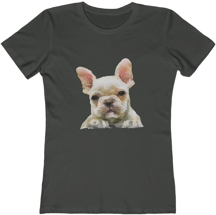 Camiseta de algodón con diseño de Bulldog francés Bouvier para mujer
