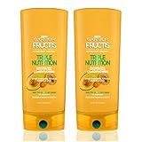 Garnier Hair Care Fructis Triple Nutrition Conditioner, For Dry to Very Dry Hair, Nourishing and Moisturizing Conditioner, Made With Avocado, Olive, and Almond Oils, 22 Fl Oz, 2 Count