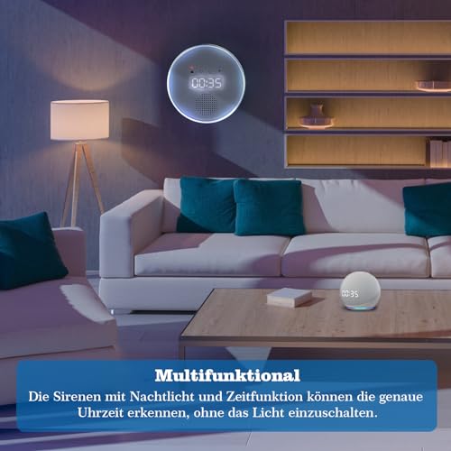 HXLZYF Alarmanlage Haus, WLAN-tür Alarmanlage mit APP (2,4 GHz und 5 GHz WLAN), Kabelloses...