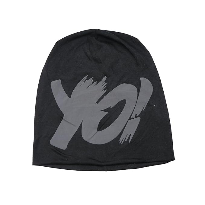 iSWEVEN Unisex Cotton Slouchy Beanie Skull Cap, All-Season Headwear for Men & Women, Ideal for Summer, Winter, Gym, Sports, Helmet Use - Free Size (7011A, Black) - Image 4 thumbnail