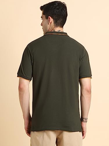 Image of Dennis Lingo Men's Regular Fit Solid Polo Cotton T-Shirt