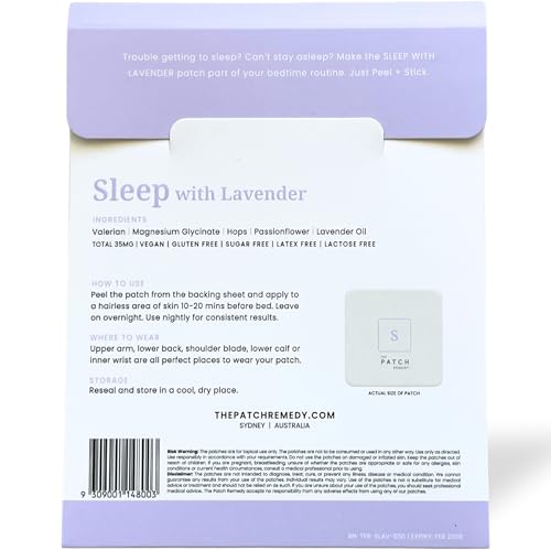 Image of The Patch Remedy Sleep with Lavender Patch | Valerian, Passionflower, Hops, Magnesium Glycinate, Lavender | 30 Patches