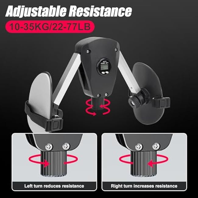 Thigh Master Thigh Exerciser with Counter, Thigh Toner with Fixed Leg Straps Replaceable Handle, Kegel Exercise, Hip Pelvic Trainer, Pelvic Muscle Hip Trainer, Inner Thigh Exercise Equipment