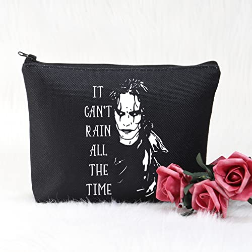 Crow Movie Inspired Gift It Can’t Rain All The Time Cosmetic Bag Halloween Crow Gift (IT Can't RAIN UK), Black, Big - Image 3