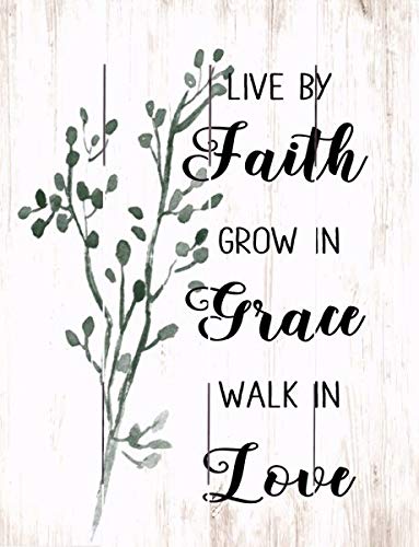 Rustic Pallet Art-Live by Faith (9 x 12)