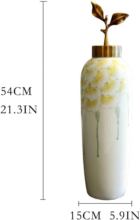 Vase Modern Home Ceramic Vase Decoration Living Room TV Cabinet Flower Arrangement Table Decoration Dried Flower Desktop Decoration Suitable for Dining and Living Room Home decoratio