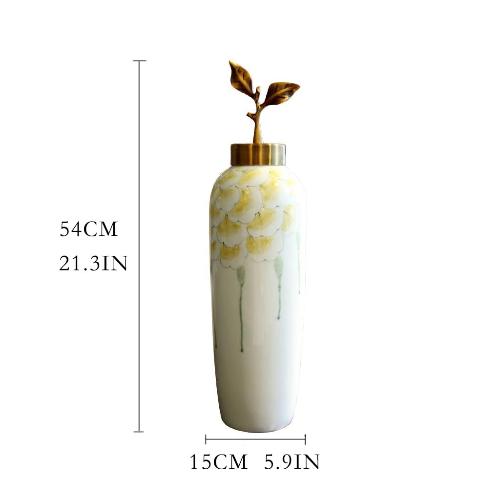 Vase à Fleurs Décoration de Vase en céramique de Maison Moderne | Meuble TV, Arrangement de Fleurs, décoration de Table, Fleurs séchées, décoration de Bureau Vases