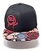 Produktbild Outfitfabrik Snapback Cap Männchen in schwarz mit Blumen-Skull-Schirm (Provokation, Statement) für Herren und Damen, One Size, verstellbar