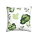 Persil Et Brocoli À L'Aquarelle Housse De Coussin Doux Housse d'oreiller Décoratives Décoration De Maison pour Cadeau Camping Bureau Taie D’Oreiller 45X45Cm