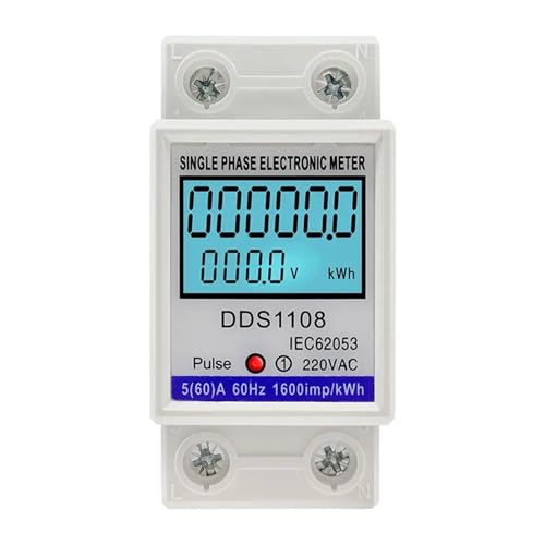 Wattmètre LCD monophasé DDS1108 avec grand écran rétroéclairé AC 230V