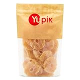 Yupik Pineapple Rings, Sulphite-Free, 2.2 lb (35.2 oz), Gluten-Free, Kosher, Sweetened Tropical Dried Fruits, Sliced Pineapple, Chewy, Source of Fiber, Fruity Snacks, Ideal for Baking & Topping