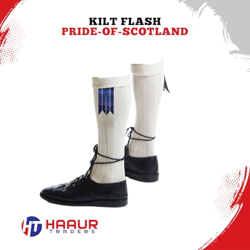 Men's Men's Tartans Kilt Flashes with Heavy Buckle Elastic Adjusters Fit4