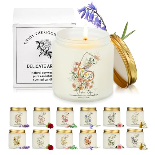 Bougies parfumées cire de soja Yexiya - 12 pots de 99g pour créer une ambiance zen à la maison