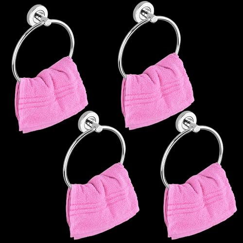 Image of Stainless Steel Towel Ring for Bathroom, Napkin Ring for Wash Basin, Towel Holder, Napkin Holder, Towel Hanger, Bathroom Aessories (Round Shape) Set-4