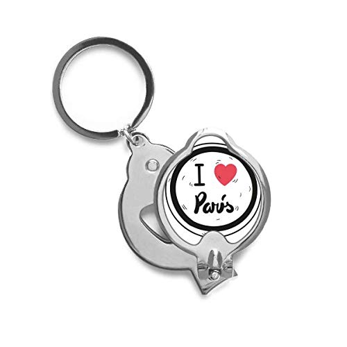 Cutter trimmer ongle I Love Paris motif élégant coupe-ongles de voyage