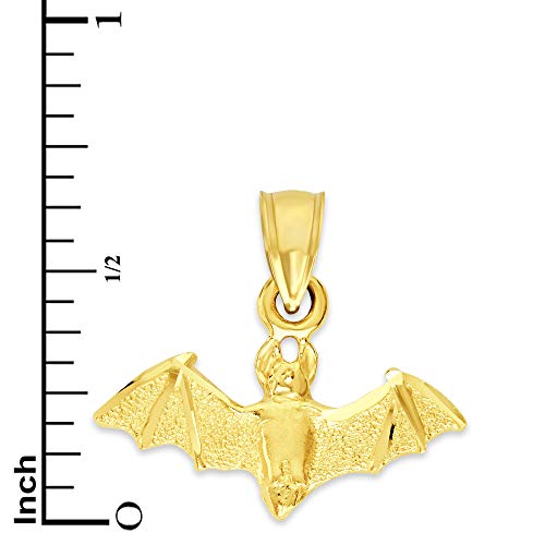 10k Real Solid Gold Vampire Bat Pendant for Necklace, Gothic Jewelry Gifts for Halloween3