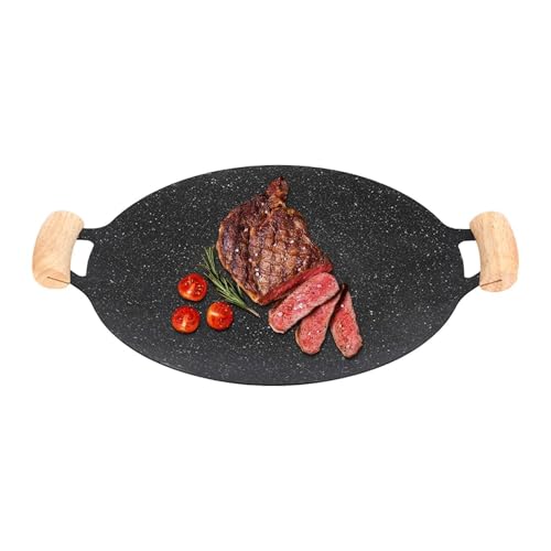 Generisch Barbacoa coreana antiadherente – Placa de parrilla compatible para inducción, cocina de gas, cocina eléctrica, barbacoa en interiores o exteriores