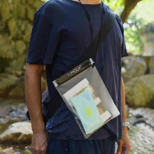Clear Waterproof Bag, Waterproof Document Pouch Passport Holder Water Tight Map Case Waterproof Pouch Water Proof Small Dry Bags for Kindle Phone Tablet Camera, Kayak Boat PaddleBoard - Image 6