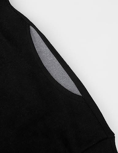 Ohoo Men's Slim Fit Twin Track Quarter Zip Pullover Hooded Sweatshirt Lightweight Long Sleeve Hoodie3